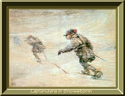 John Bauer - Laplanders in a snowstorm