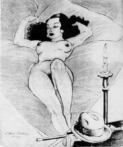 Carl Barks serious drawing - 1939