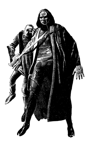 Drawing of a Fremen from the January 1964 issue of Analog magazine.