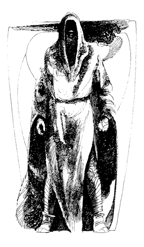 Drawing of a Fremen from 'The Illustrated Dune'.